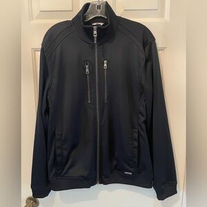 Calvin Klein Black Windbreaker Jacket Lightweight Performance